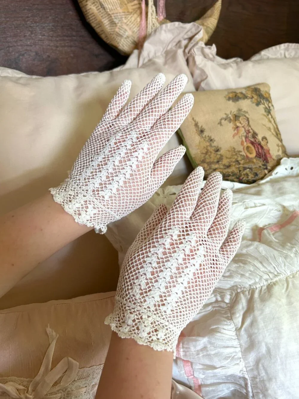 Vintage delicate crochet